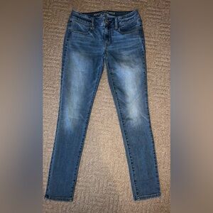 American Eagle Women's Mid Wash Skinny Jeans - Blue